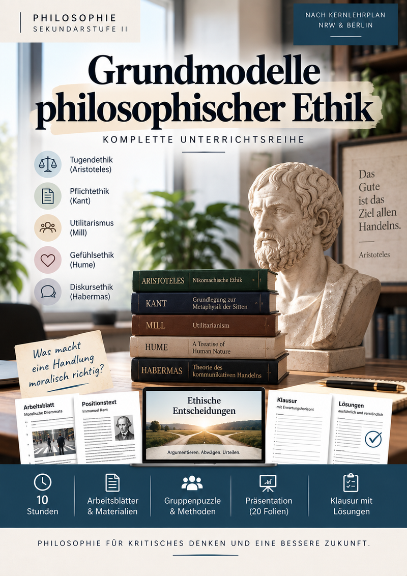Was sollen wir tun? - Grundmodelle philosophischer Ethik | komplette Unterrichtsreihe Philosophie Sek II