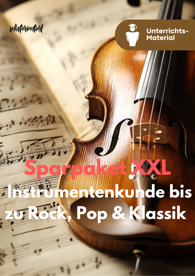 Komplettpaket Musikunterricht – Von Instrumentenkunde bis Popmusik | 18 kreative Materialien für Klasse 5–12