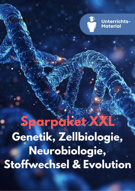 XXL-Sparpaket Biologie Sek II – Genetik, Zellbiologie, Neurobiologie, Stoffwechsel & Evolution | Komplett-Paket für die Oberstufe
