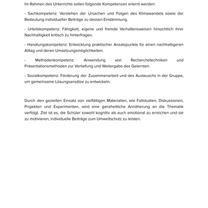 Individuelle Verantwortung & nachhaltiger Lebensstil beim Klimawandel | Unterrichtsmaterial Geographie SEK I