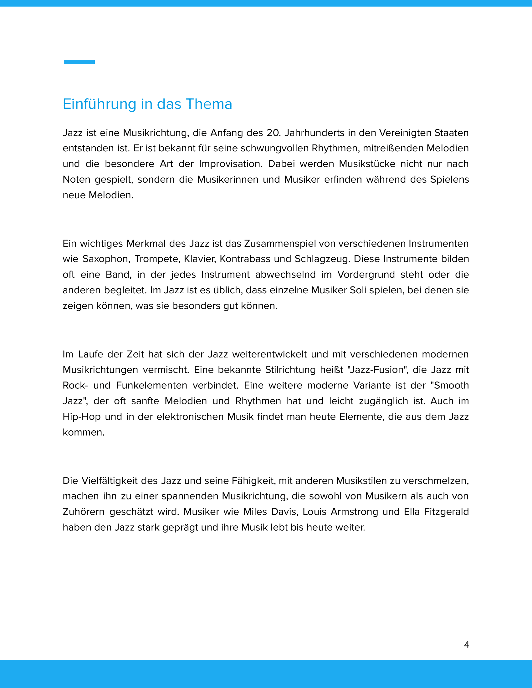 Jazz & moderne Musikstile – Unterrichtsmaterial Musik Sekundarstufe