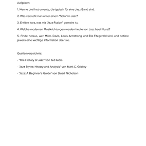 Jazz & moderne Musikstile – Unterrichtsmaterial Musik Sekundarstufe