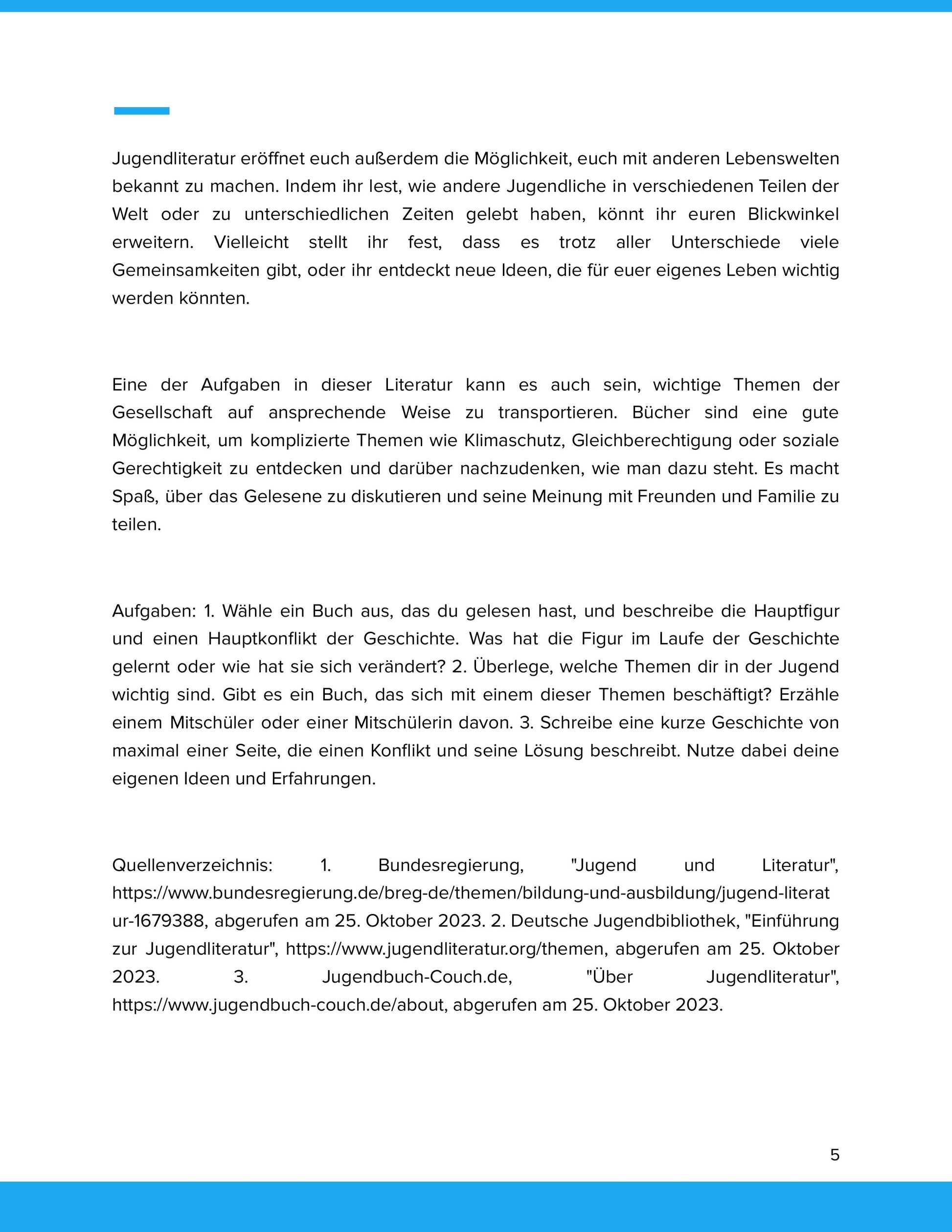 Jugendliteratur im Fokus – Figuren, Konflikte und Themen der Lebenswelt