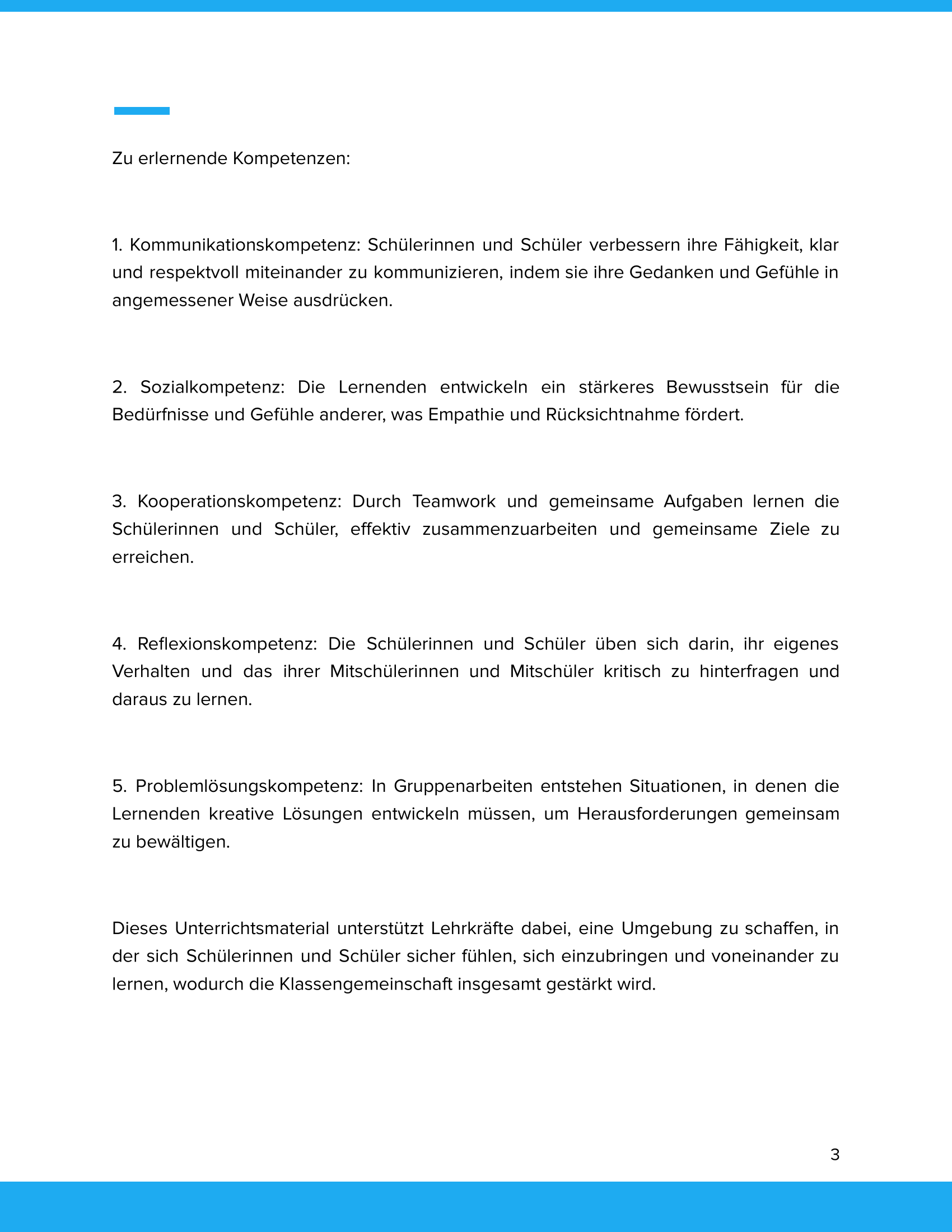 Kennenlernen einer Klasse, die sich schon kennt Unterrichtsmaterial Soziales Lernen SEK I