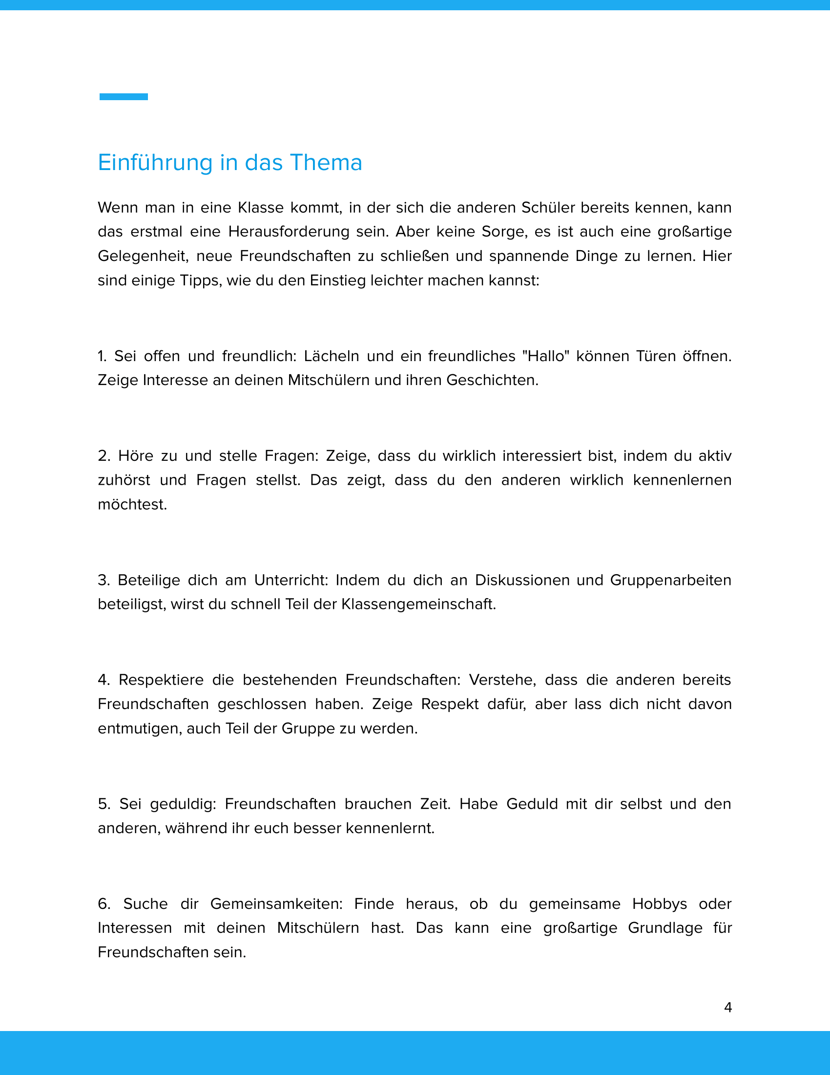 Kennenlernen einer Klasse, die sich schon kennt Unterrichtsmaterial Soziales Lernen SEK I