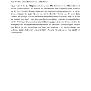 Kennenlernen einer Klasse, die sich schon kennt Unterrichtsmaterial Soziales Lernen SEK I