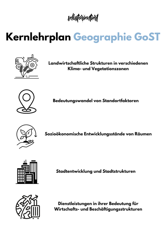 Kernlehrplan Geographie in der GoST - Nordrhein-Westfalen | Grund- & Leistungskurs