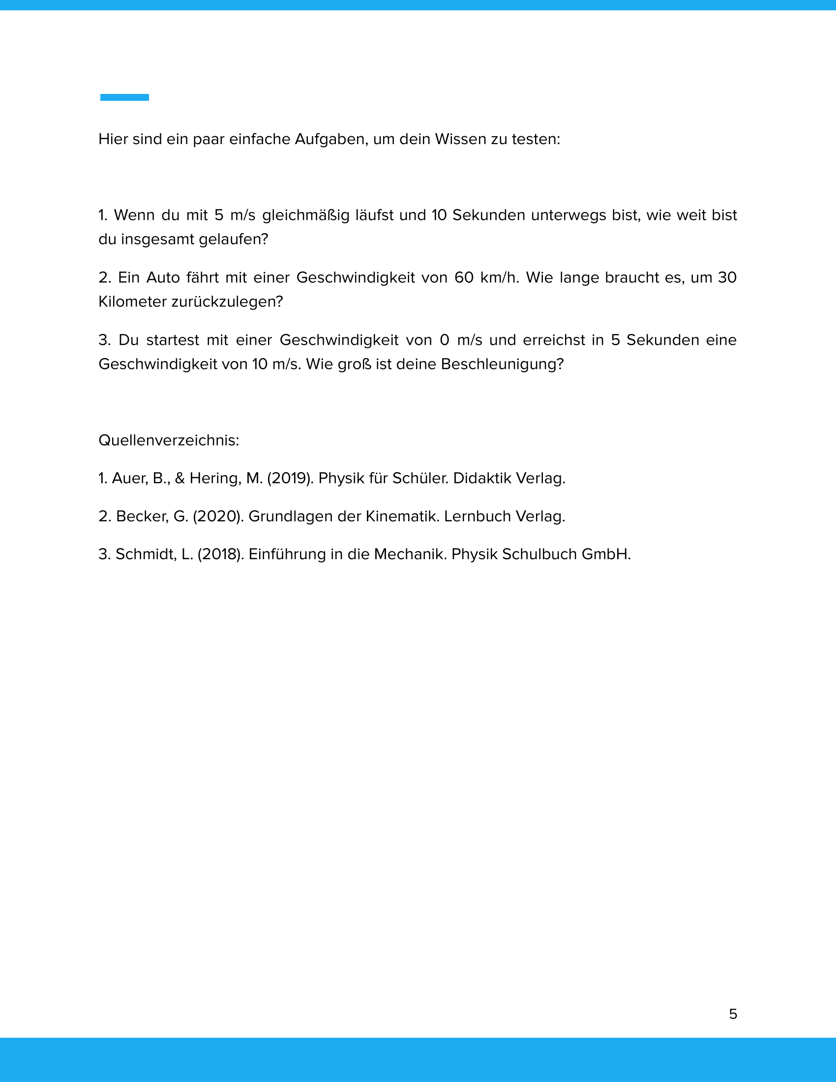 Kinematik – Körper & Bewegung in Physik einfach erklärt – Physikunterricht SEK I