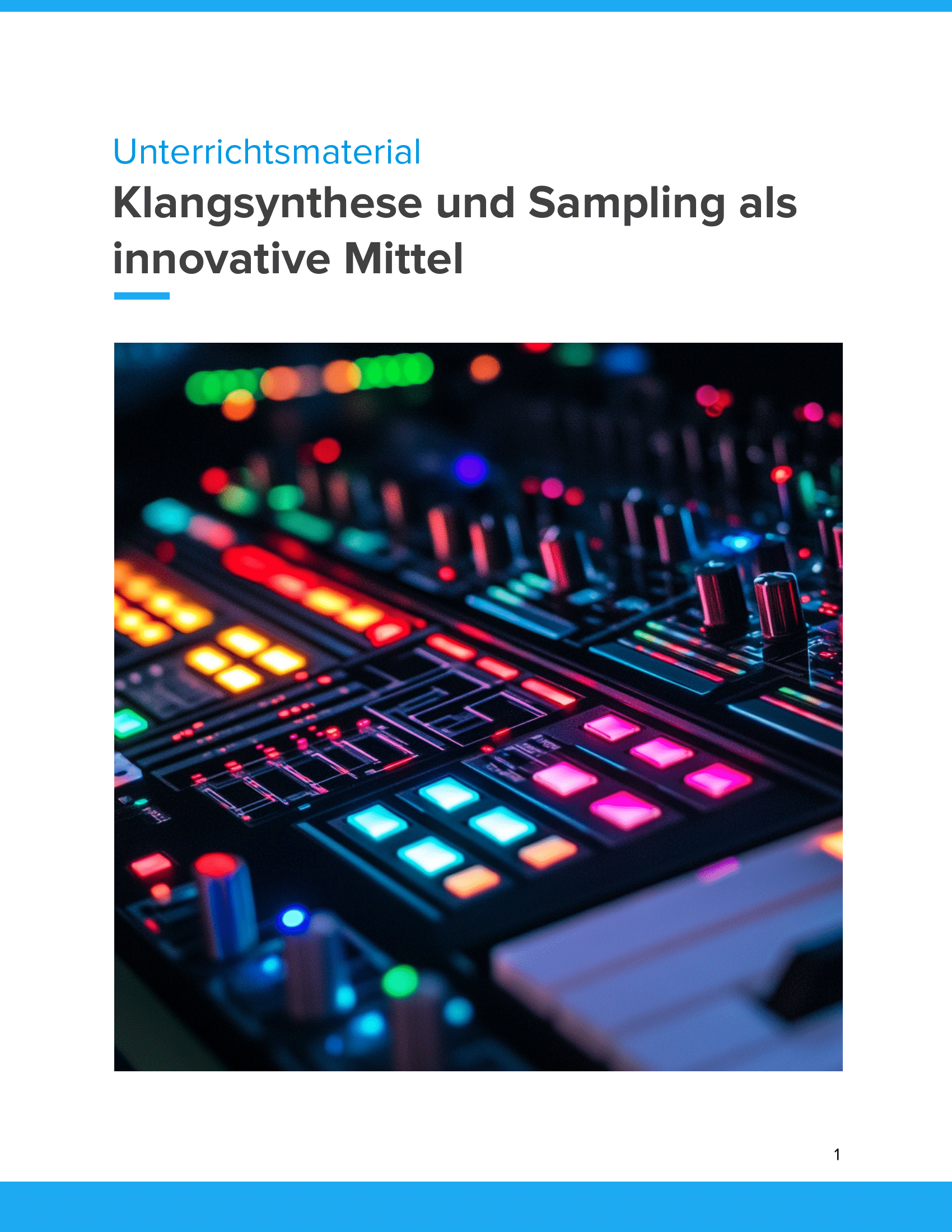 Klangsynthese & Sampling – Unterrichtsmaterial Musikproduktion Sekundarstufe