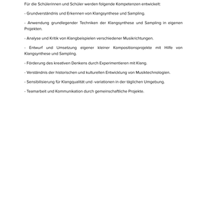 Klangsynthese & Sampling – Unterrichtsmaterial Musikproduktion Sekundarstufe