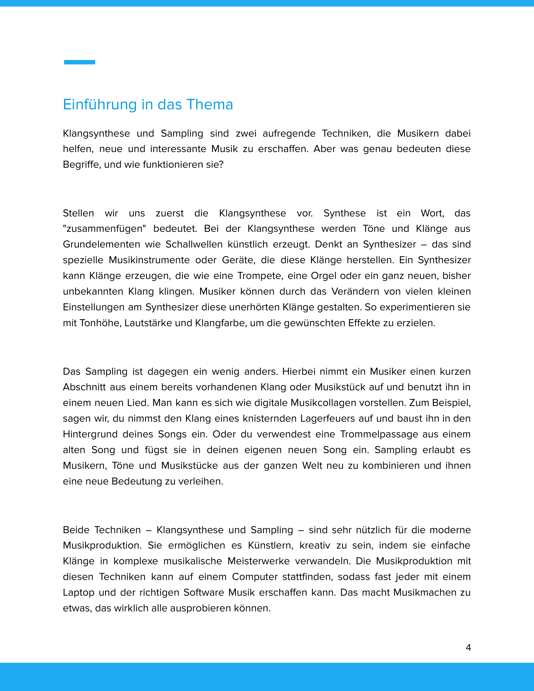 Klangsynthese & Sampling – Unterrichtsmaterial Musikproduktion Sekundarstufe