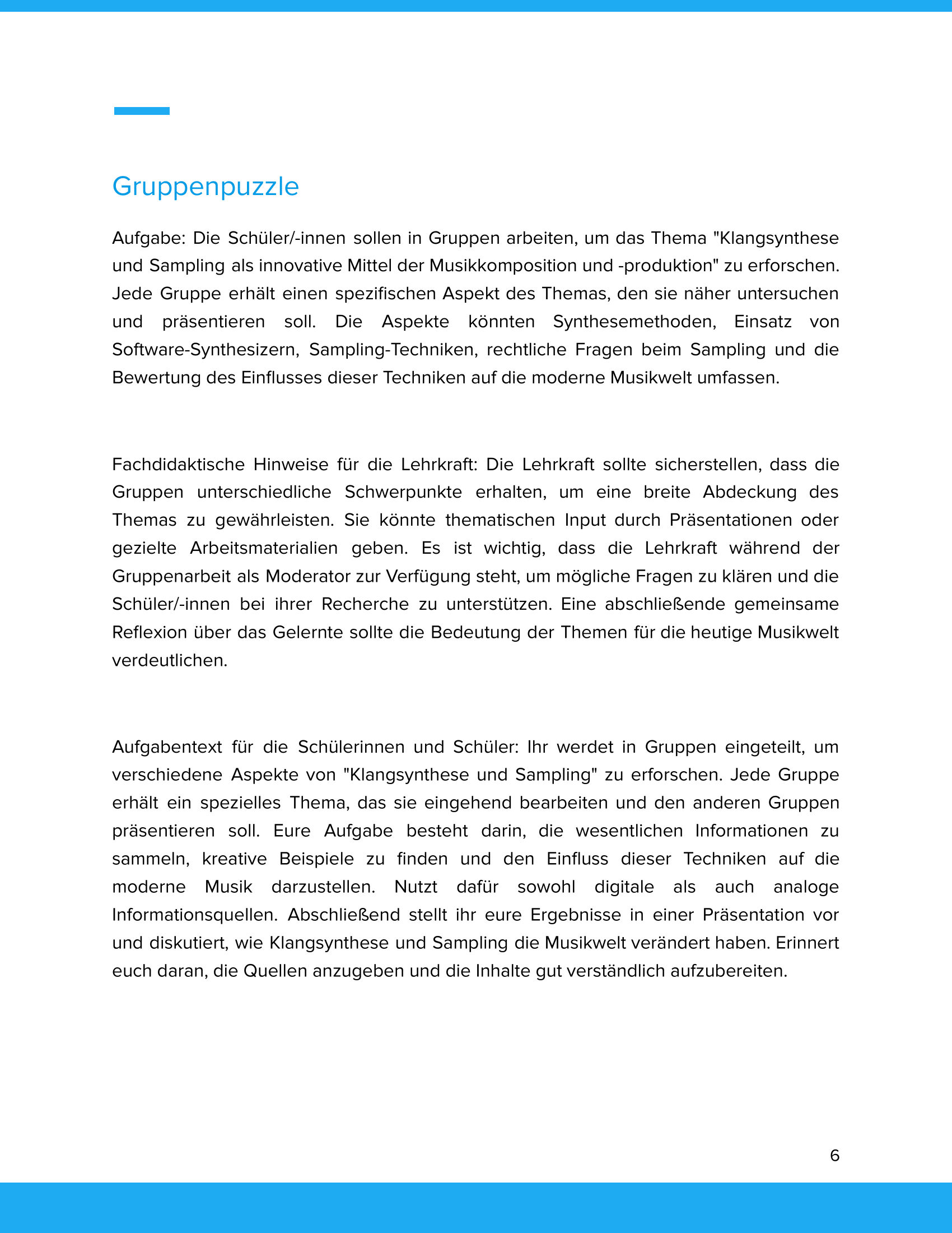 Klangsynthese & Sampling – Unterrichtsmaterial Musikproduktion Sekundarstufe