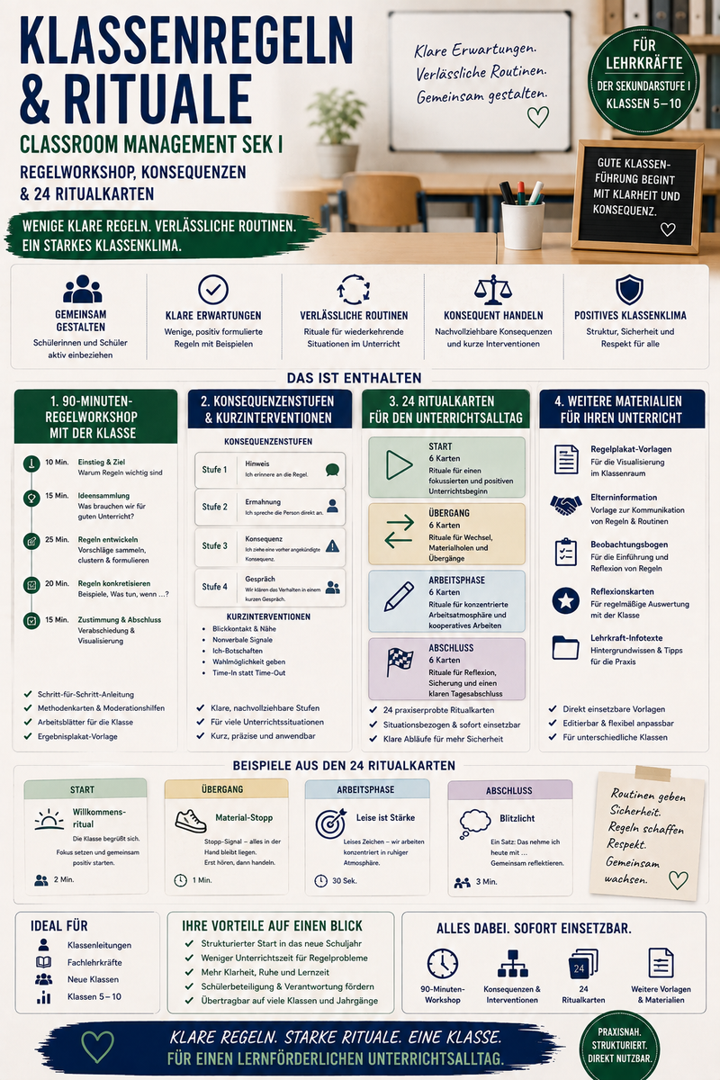 Klassenregeln und Rituale – Classroom Management in der Sekundarstufe I