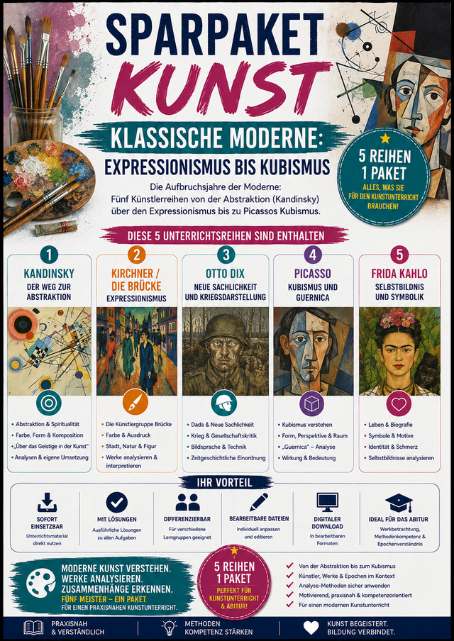 Sparpaket Kunst – Klassische Moderne: Expressionismus bis Kubismus