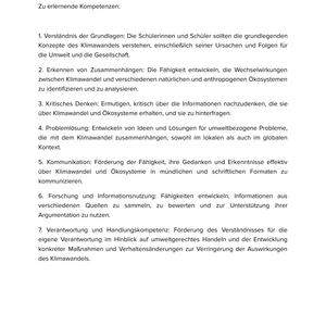 Klimawandel und Ökosysteme | Unterrichtsmaterial Geographie SEK I