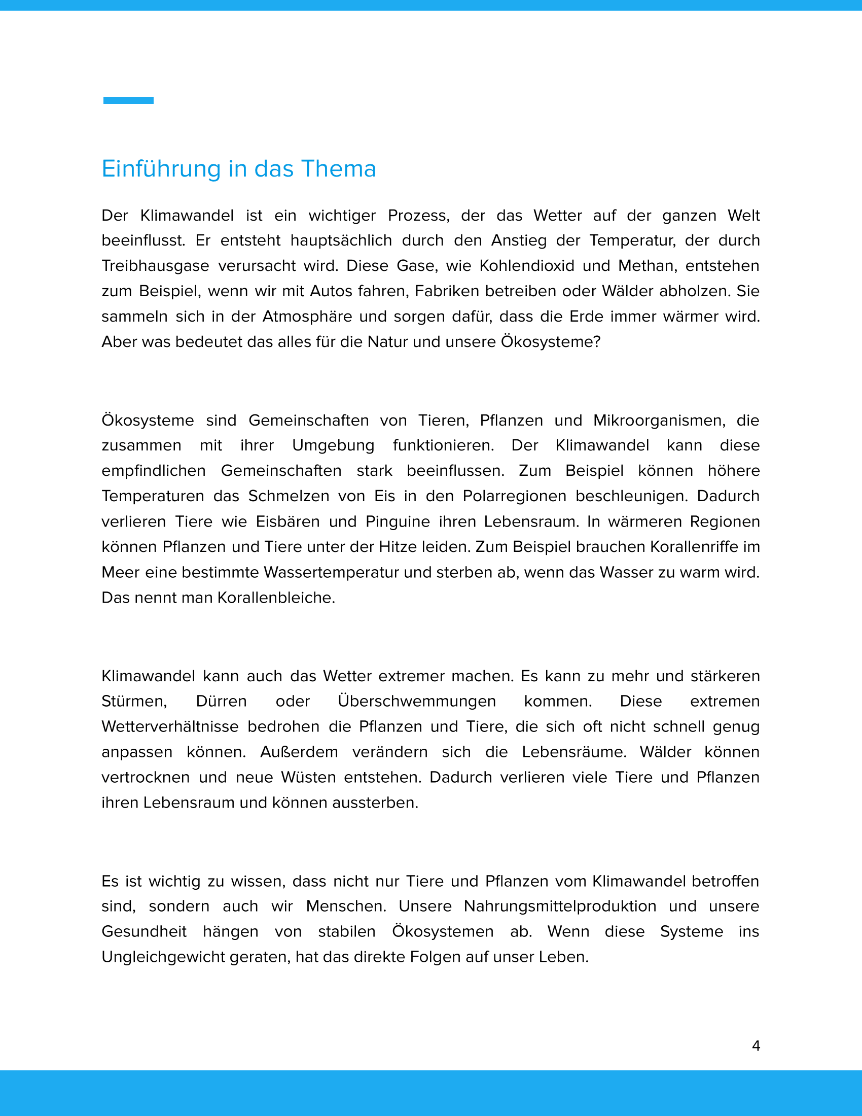 Klimawandel und Ökosysteme | Unterrichtsmaterial Geographie SEK I