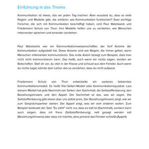 Kommunikation nach Watzlawick & Schulz von Thun | Unterrichtsmaterial Deutsch & Sozialwissenschaften SEK I