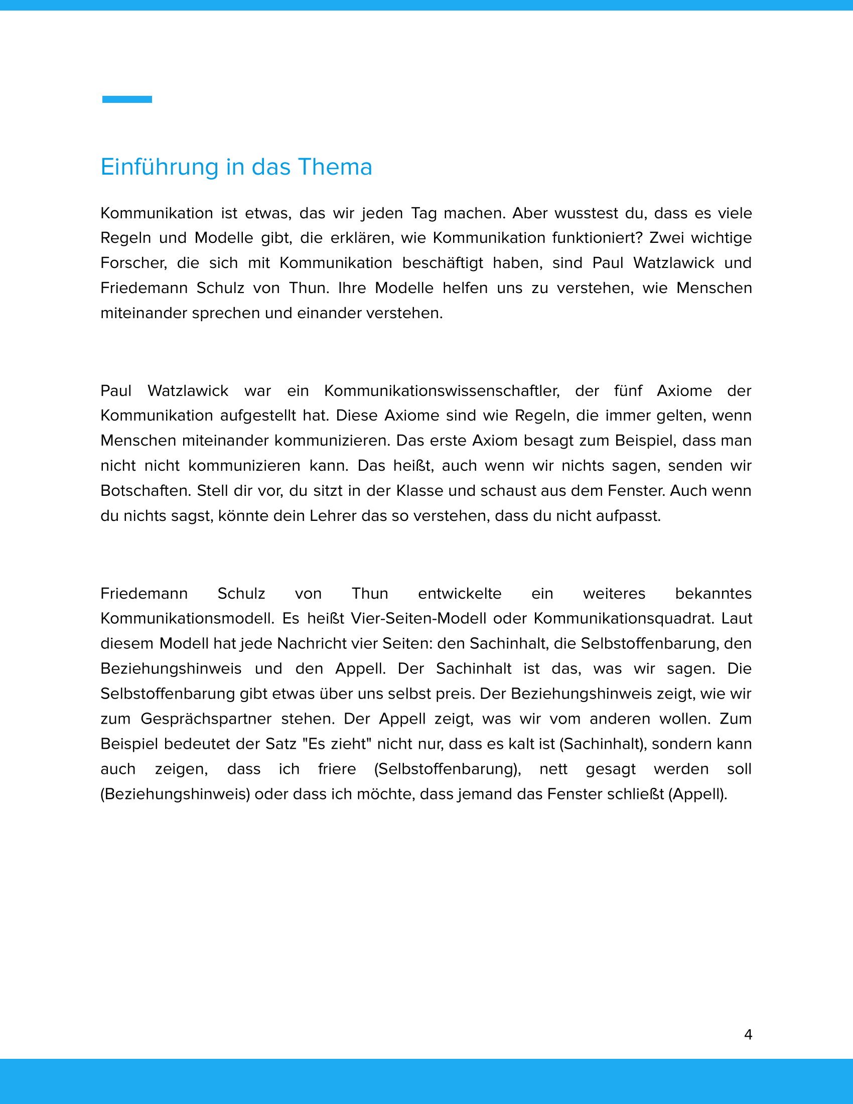 Kommunikation nach Watzlawick & Schulz von Thun | Unterrichtsmaterial Deutsch & Sozialwissenschaften SEK I