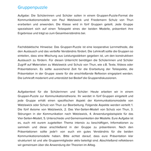 Kommunikation nach Watzlawick & Schulz von Thun | Unterrichtsmaterial Deutsch & Sozialwissenschaften SEK I