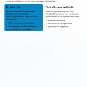 Kreatives Schreiben fördern – Ideen entwickeln, Texte gestalten und Sprache lebendig machen