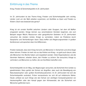 Krieg, Frieden & Sicherheitspolitik im 21. Jahrhundert – Globalpolitik verstehen