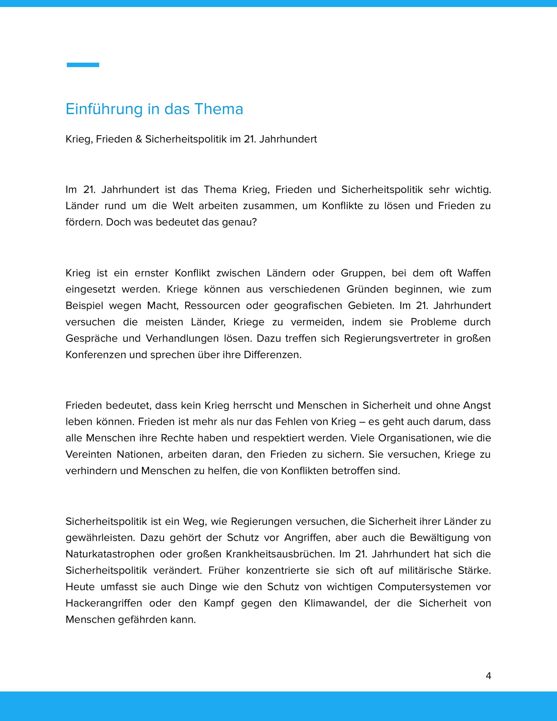 Krieg, Frieden & Sicherheitspolitik im 21. Jahrhundert – Globalpolitik verstehen