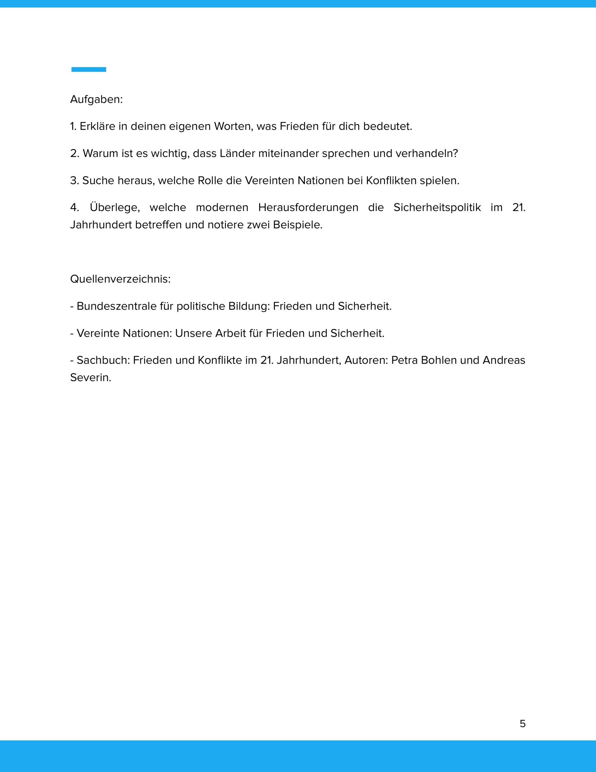 Krieg, Frieden & Sicherheitspolitik im 21. Jahrhundert – Globalpolitik verstehen
