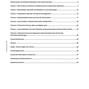 Unterrichtsreihe: Poesie verstehen – Tradition & Moderne in der Lyrik