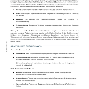Das Immunsystem mit Autoimmunerkrankungen in der SEK I