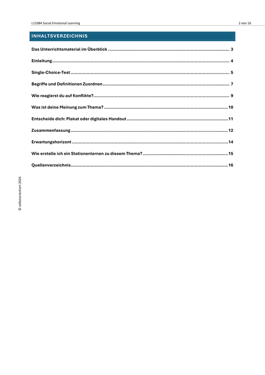 Sparpaket: Soziales Lernen (Social Emotional Learning - SEL)