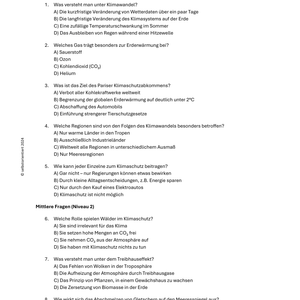 Was bedeutet Klimawandel? - Unterrichtsreihe SEK I
