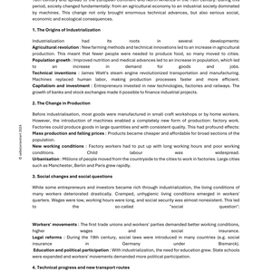 Industrialization - Teaching Manual & Worksheets