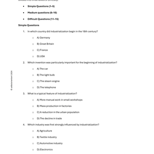 Industrialization - Teaching Manual & Worksheets