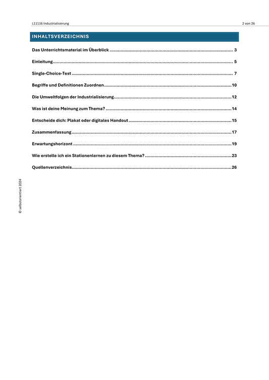 Industrialisierung - Unterrichtsreihe SEK I