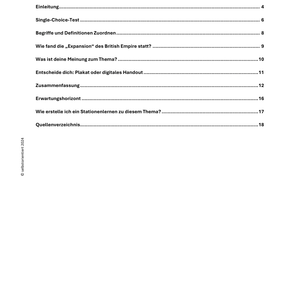 Die Geschichte des Vereinigten Königreichs - SEK I