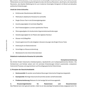 Die Geschichte des Vereinigten Königreichs - SEK I