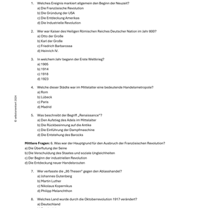 Klausur im Fach Geschichte schreiben - SEK I