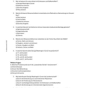 Unterrichtsreihe: Wirtschaft und Innovation durch Schwarze Menschen - 