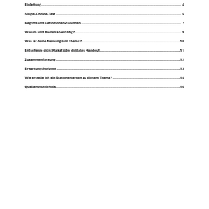 Unterrichtsreihe: Bienen - SEK I