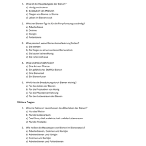 Unterrichtsreihe: Bienen - SEK I