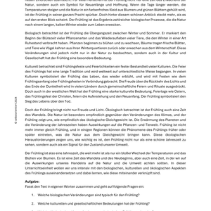 Frühling - Unterrichtsreihe SEK I