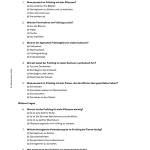 Frühling - Unterrichtsreihe SEK I