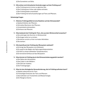 Frühling - Unterrichtsreihe SEK I