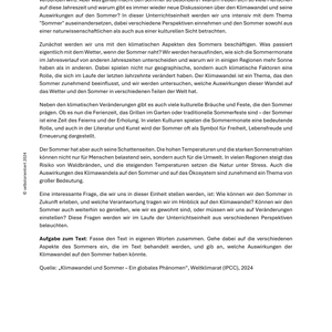 Unterrichtsreihe: Sommer - SEK I