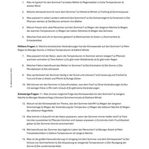 Unterrichtsreihe: Sommer - SEK I