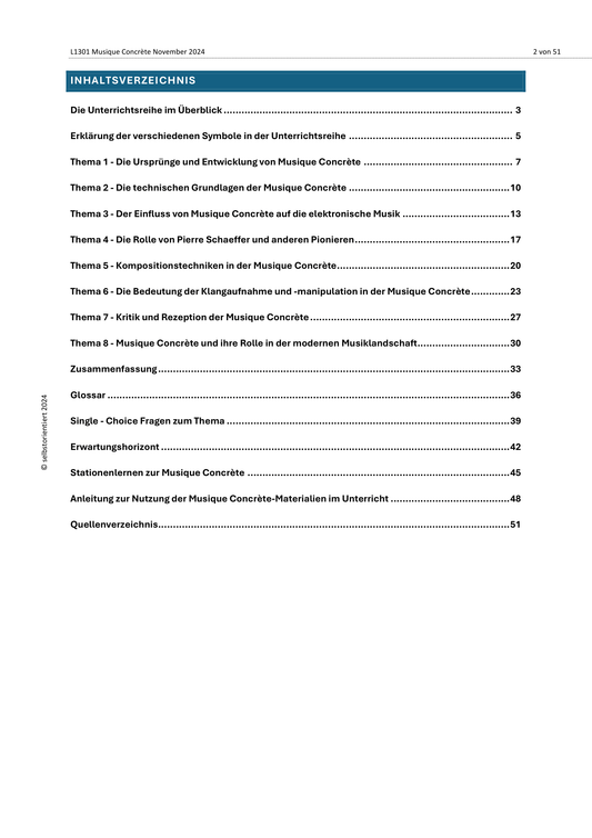 Musique Concrète - Unterrichtsreihe | Musik