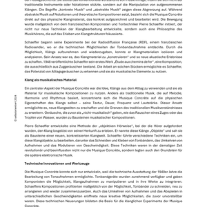 Musique Concrète - Unterrichtsreihe | Musik