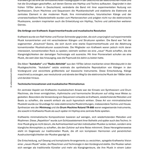 Kraftwerk als Ideengeber für HipHop und Techno - Unterrichtsmaterial