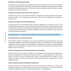 DJing und Sampling in der Musik - Unterrichtsmaterial