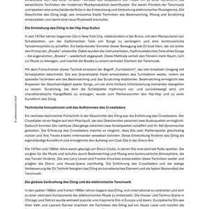 DJing und Sampling in der Musik - Unterrichtsmaterial